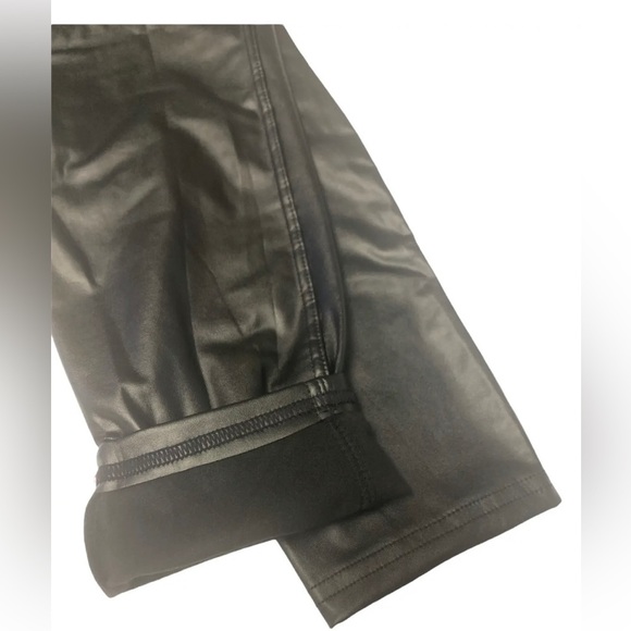 WOMEN'S Sexy High Waist Skinny Faux PU Leather Leggings Pants Butt Lift XL - Picture 5 of 16